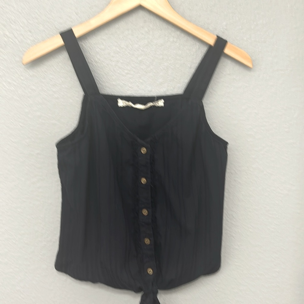 Cute navy midi top, sleeveless, by Copper Key